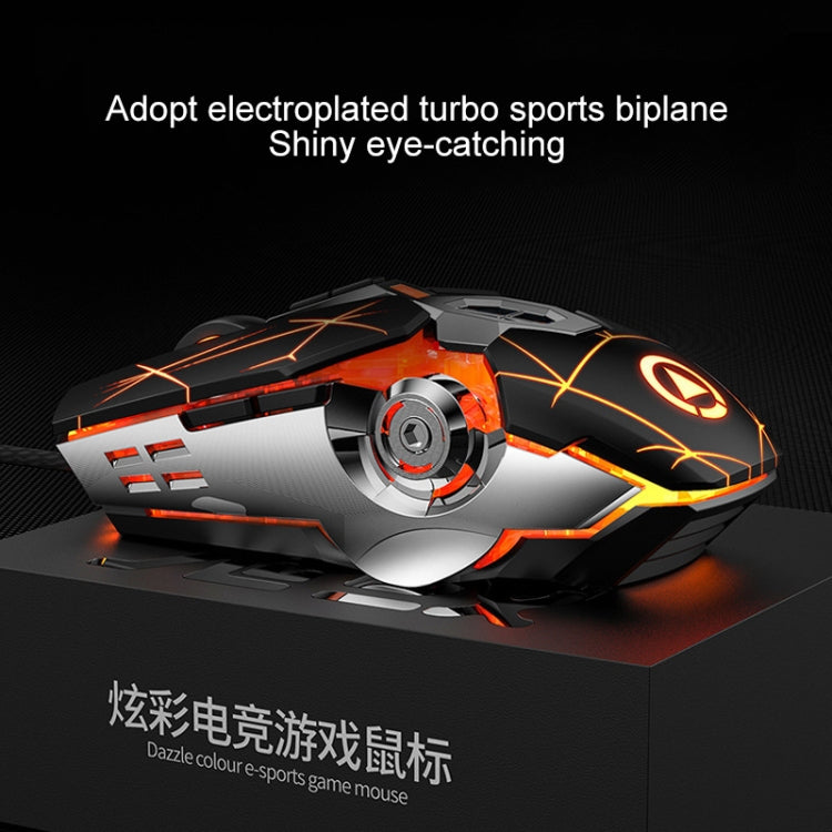 YINDIAO 3200DPI 4 โหมดปรับ 7 ปุ่ม RGB Light Wired Gaming เมาส์กล, สไตล์: เวอร์ชันเสียง, Style: Audio Version