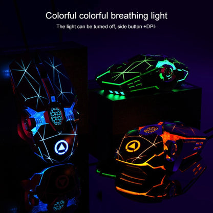 YINDIAO 3200DPI 4 โหมดปรับ 7 ปุ่ม RGB Light Wired Gaming เมาส์กล, สไตล์: เวอร์ชันเสียง, Style: Audio Version