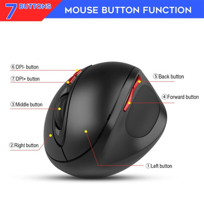 HXSJ T33 2.4GHz เมาส์โน้ตบุ๊คไร้สายตามหลักสรีรศาสตร์
