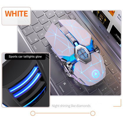 YINDIAO A7 2.4GHz 1600DPI 3 โหมดปรับ 7 ปุ่มชาร์จ RGB ไร้สายเงียบเมาส์สำหรับเล่นเกม