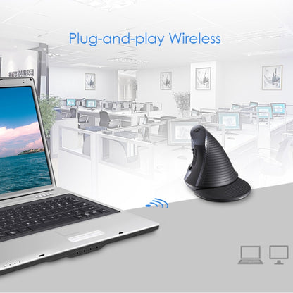 DELUX M618GX เมาส์แนวตั้งตามหลักสรีรศาสตร์ไร้สาย 1600DPI Optical Mouse, M618GX