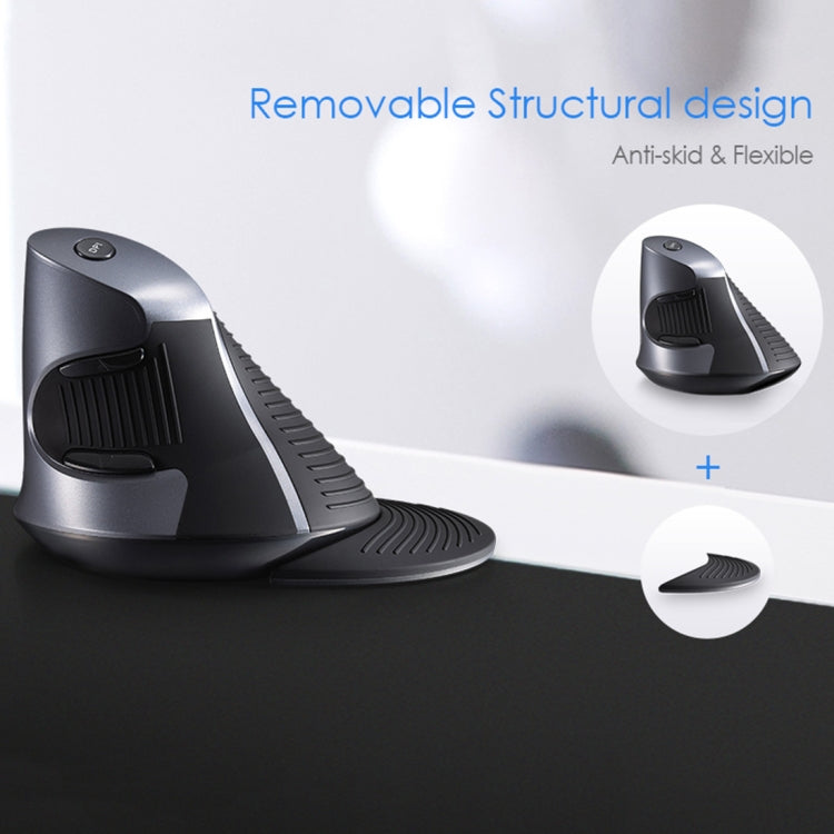 DELUX M618GX เมาส์แนวตั้งตามหลักสรีรศาสตร์ไร้สาย 1600DPI Optical Mouse, M618GX