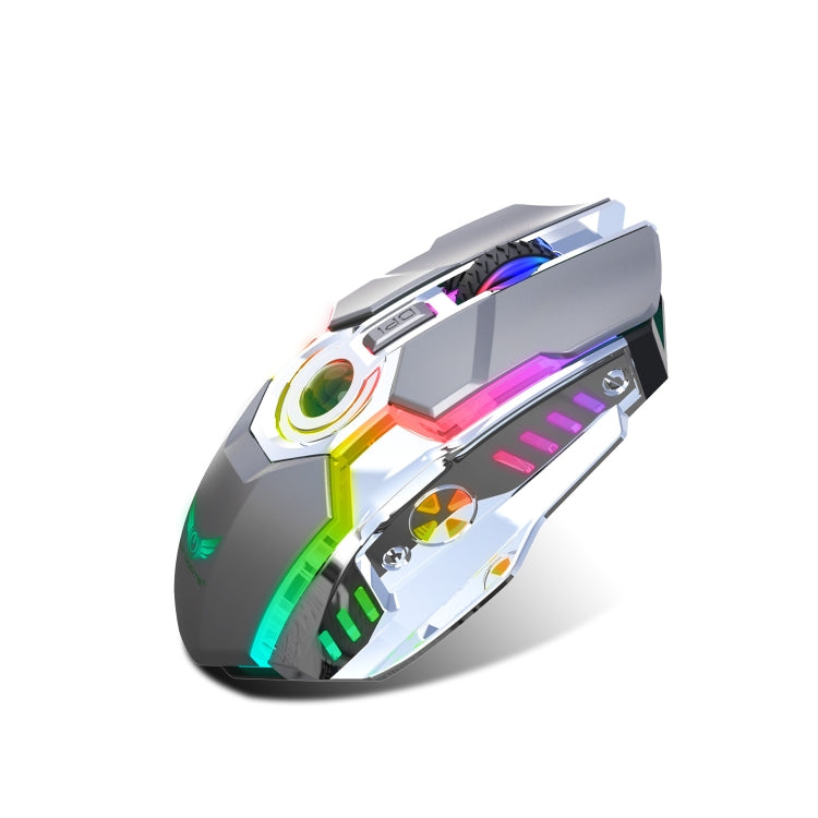 ZERODATE T30 2.4GHz 2400DPI เมาส์ออปติคอลไร้สาย RGB Backlight ที่ปรับความเร็วได้สามระดับ, T30 White