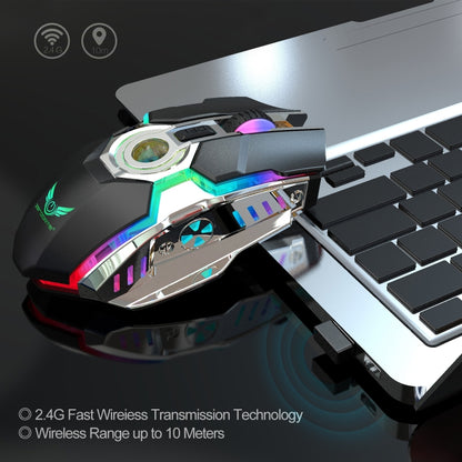 ZERODATE T30 2.4GHz 2400DPI เมาส์ออปติคอลไร้สาย RGB Backlight ที่ปรับความเร็วได้สามระดับ, T30 White