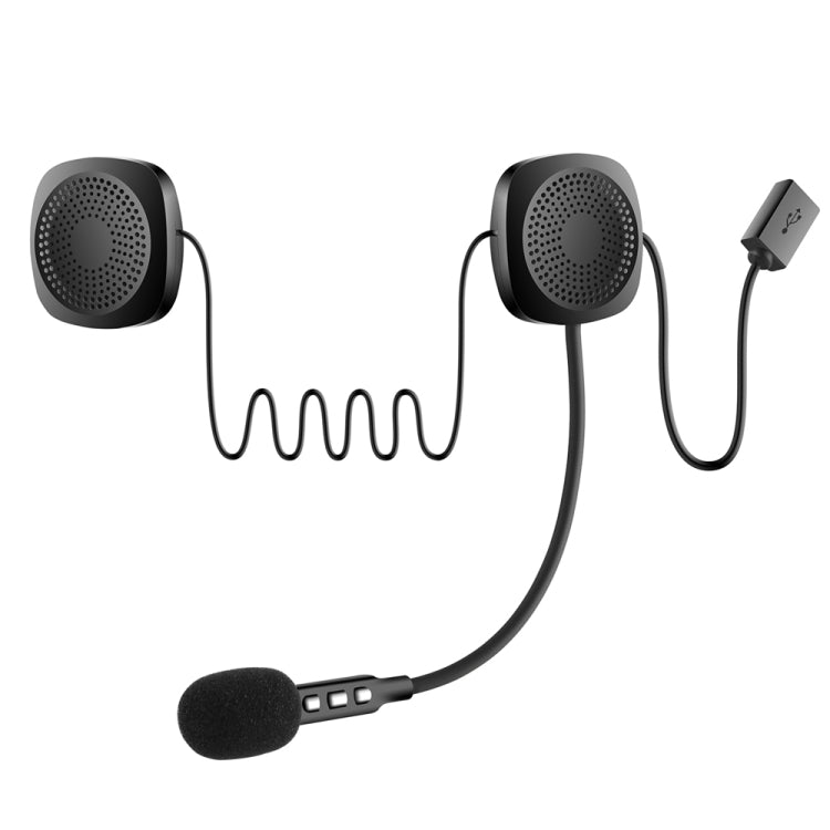 T2 Bluetooth V5.0 ชุดหูฟังติดหมวกกันน็อค 5V สำหรับการขับขี่รถจักรยานยนต์พร้อมไมโครโฟนป้องกันการรบกวน