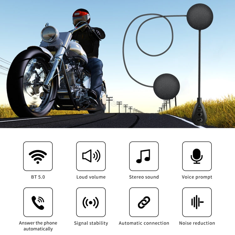 T6 หมวกกันน็อคมอเตอร์ไซค์ Bluetooth V5.0 ชุดหูฟัง, T6