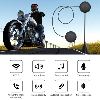 T6 หมวกกันน็อคมอเตอร์ไซค์ Bluetooth V5.0 ชุดหูฟัง, T6