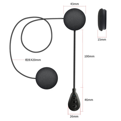 T6 หมวกกันน็อคมอเตอร์ไซค์ Bluetooth V5.0 ชุดหูฟัง, T6