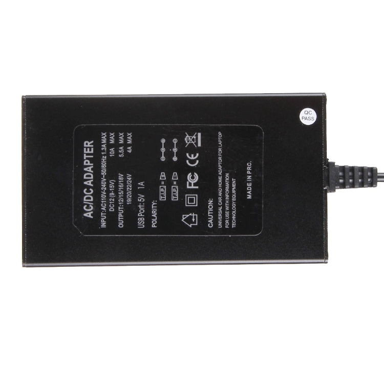 แล็ปท็อปโน้ตบุ๊กเครื่องชาร์จอเนกประสงค์ 100W พร้อมที่ชาร์จแบตในรถและอะแดปเตอร์ไฟ AC และอะแดปเตอร์ไฟ 8 ตัวและพอร์ต USB 1 พอร์ตสำหรับ Samsung, Sony, Asus, Acer, IBM, HP, DELL, ปลั๊กสหราชอาณาจักร, AU Plug, EU Plug, UK Plug