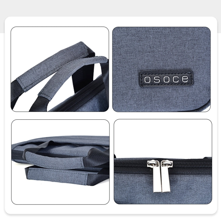OSOCE S63 กระเป๋าแล็ปท็อปซิปมือถือไหล่ทนต่อการสึกหรอระบายอากาศสำหรับ Macbook ขนาด 15 นิ้วและต่ำกว่า, Samsung, Lenovo, Sony, DELL Alienware, CHUWI, ASUS, HP