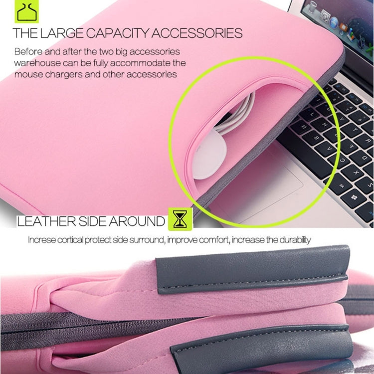 กระเป๋าใส่มือถือแบบพกพาขนาด 15.4 นิ้วสำหรับ MacBook Air / Pro, Lenovo และแล็ปท็อปอื่น ๆ ขนาด: 38x27.5x3.5 ซม., 15.4 inch Grey, 15.4 inch Green, 15.4 inch Pink, 15.4 inch Black