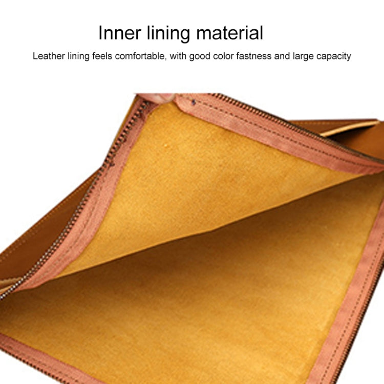 กระเป๋าซิปแท็บเล็ตแล็ปท็อปธุรกิจหนังแท้สากลสำหรับ 13.3 นิ้วและต่ำกว่า, 13.3 inch