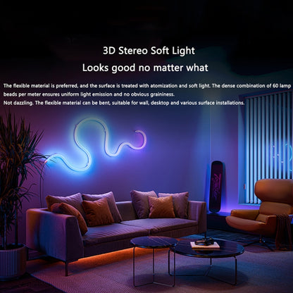 Xiaomi Mijia 2m แถบแสง RGB แบบซิงโครไนซ์แบบซิงโครไนซ์, ปลั๊ก US, 2m Light Strip