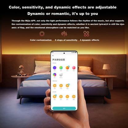 Xiaomi Mijia 2m แถบแสง RGB แบบซิงโครไนซ์แบบซิงโครไนซ์, ปลั๊ก US, 2m Light Strip