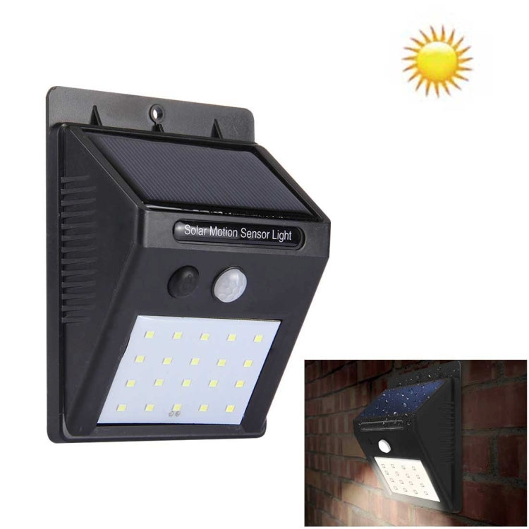 ไฟ LED 20 ดวงสำหรับลานบ้าน / สวน / บ้าน / ถนนรถแล่น / บันได / ผนังด้านนอก, 20 LEDs White Light