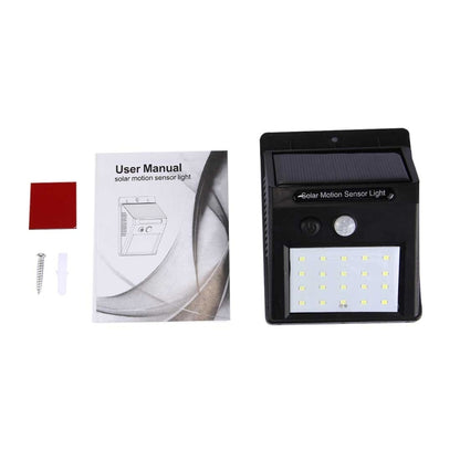 ไฟ LED 20 ดวงสำหรับลานบ้าน / สวน / บ้าน / ถนนรถแล่น / บันได / ผนังด้านนอก, 20 LEDs White Light