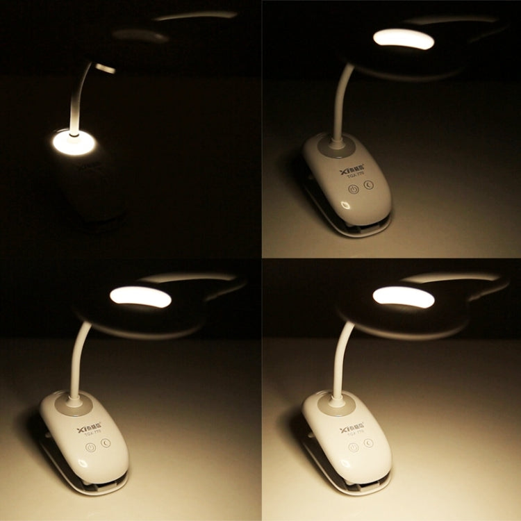 ไฟ LED 28 ดวงแบบยืดหยุ่น Goose Neck Hollow Ring Design แสงป้องกันดวงตาพร้อมคลิปและฟังก์ชั่นไฟกลางคืนขนาดเล็ก, TGX-770