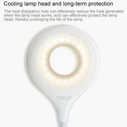 ไฟ LED 28 ดวงแบบยืดหยุ่น Goose Neck Hollow Ring Design แสงป้องกันดวงตาพร้อมคลิปและฟังก์ชั่นไฟกลางคืนขนาดเล็ก, TGX-770