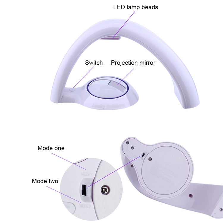โรแมนติกเรนโบว์ฉายโคมไฟตกแต่งข้างเตียงไฟกลางคืน LED