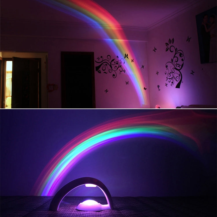 โรแมนติกเรนโบว์ฉายโคมไฟตกแต่งข้างเตียงไฟกลางคืน LED