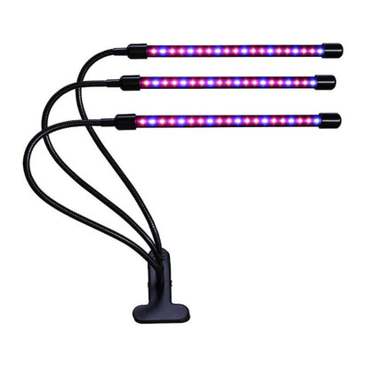 หลอดไฟ LED ตั้งเวลาสเปกตรัมแบบปรับได้สามหัว 30W สำหรับไฟการเจริญเติบโตของพืช DC 5V, 30W