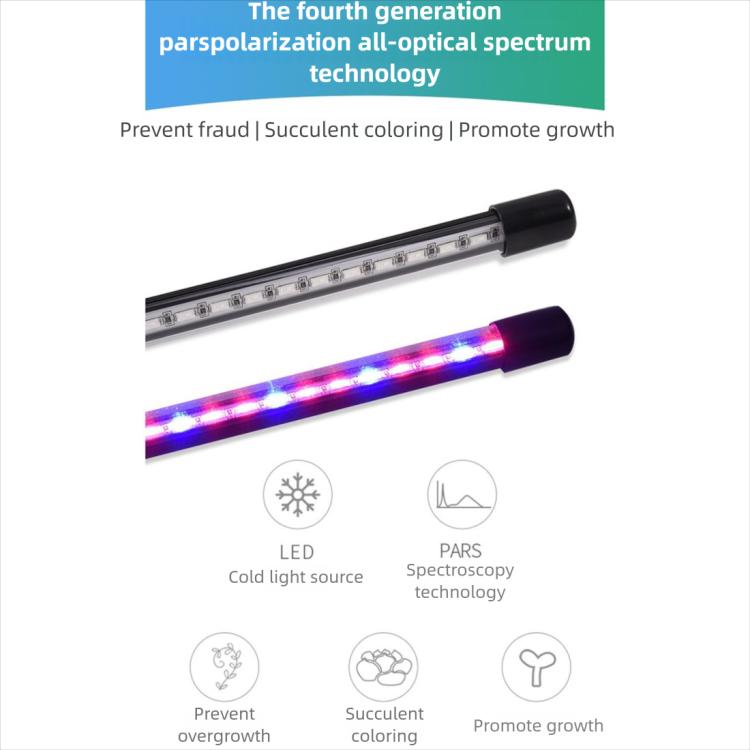 หลอดไฟ LED ตั้งเวลาสเปกตรัมแบบปรับได้สามหัว 30W สำหรับไฟการเจริญเติบโตของพืช DC 5V, 30W