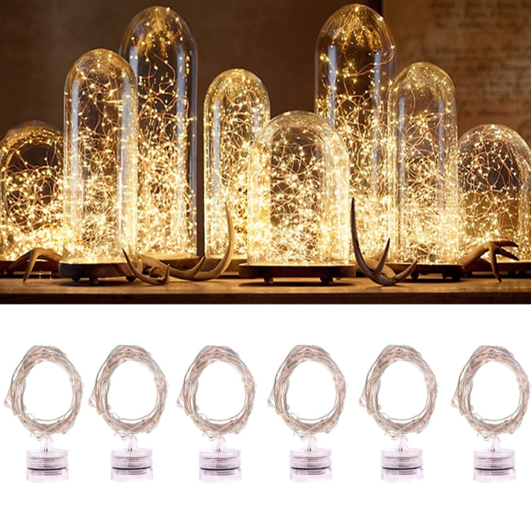 ไฟ LED 20 ดวง 2700-2900K เชือกนางฟ้าสำหรับงานปาร์ตี้ / วันหยุด ความยาว: 2 ม. DC 6V, 6 PCS 2m