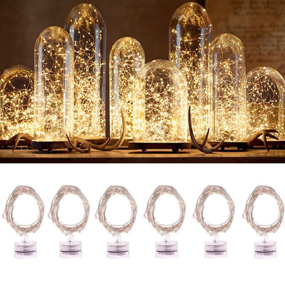 ไฟ LED 20 ดวง 2700-2900K เชือกนางฟ้าสำหรับงานปาร์ตี้ / วันหยุด ความยาว: 2 ม. DC 6V, 6 PCS 2m