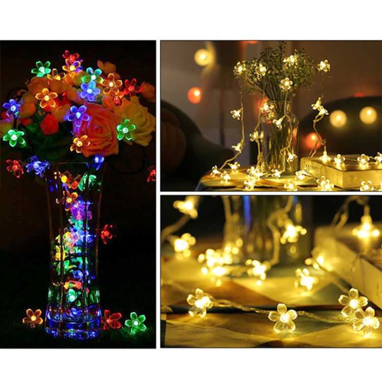 ไฟ LED 5 เมตร 50 ดวง Cherry Blossom Holiday ตกแต่งใช้แบตเตอรี่, 6m Colorful Light, 6m Warm White Light