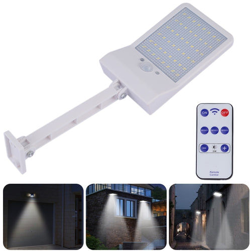 6W 800LM 48 LEDs โคมไฟรีโมตคอนโทรลพลังงานแสงอาทิตย์พร้อมขายึด