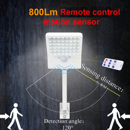 6W 800LM 48 LEDs โคมไฟรีโมตคอนโทรลพลังงานแสงอาทิตย์พร้อมขายึด