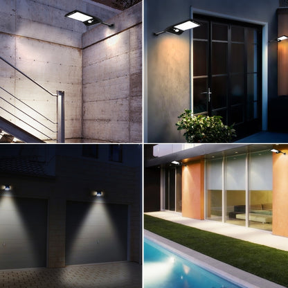 6W 800LM 48 LEDs โคมไฟรีโมตคอนโทรลพลังงานแสงอาทิตย์พร้อมขายึด