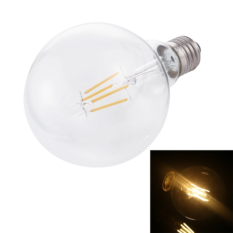 G95 E27 4W 4 LEDs 450 LM 3000K Retro Dimming LED Filament หลอดไฟประหยัดพลังงาน, AC 220V, G95 4W Warm White
