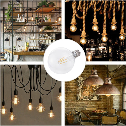 G95 E27 4W 4 LEDs 450 LM 3000K Retro Dimming LED Filament หลอดไฟประหยัดพลังงาน, AC 220V, G95 4W Warm White