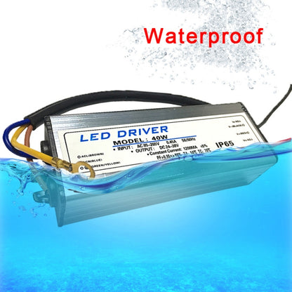 อะแดปเตอร์ไดร์เวอร์ LED 40W AC 85-265V ถึง DC 24-38V IP65 กันน้ำ, 40W