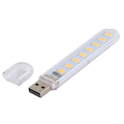 3W 8 LEDs 5730 SMD USB LED Book Light โคมไฟกลางคืนแบบพกพา DC 5V, 8 LEDs