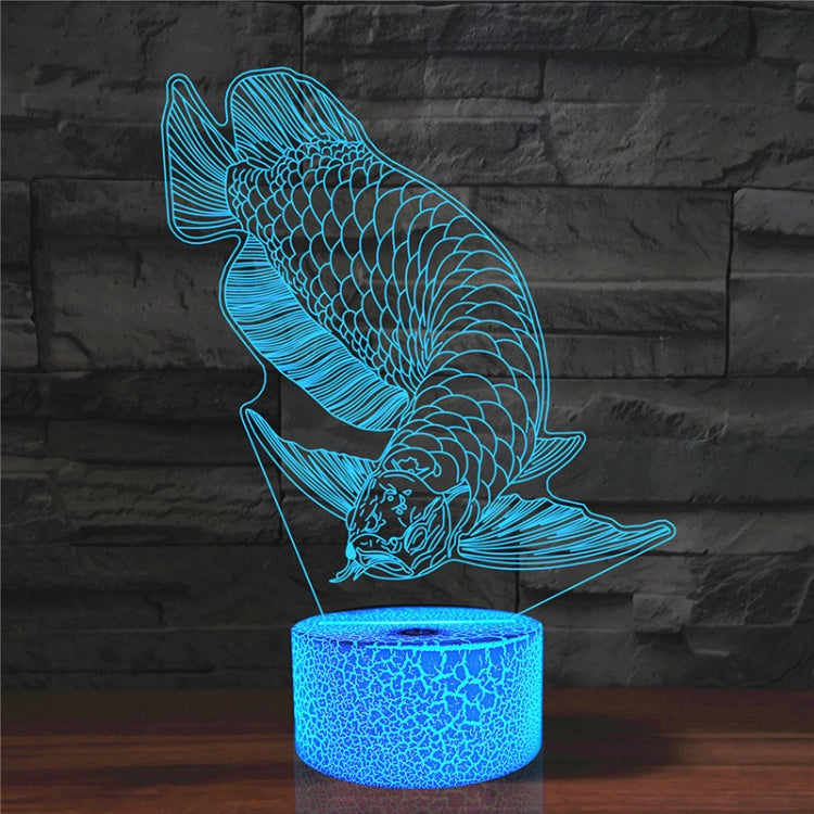 ปลารูปร่าง 3D สีสัน LED Vision Light โคมไฟตั้งโต๊ะ,16 สีรีโมทคอนโทรลรุ่น, 16 Colors Remote Control Version