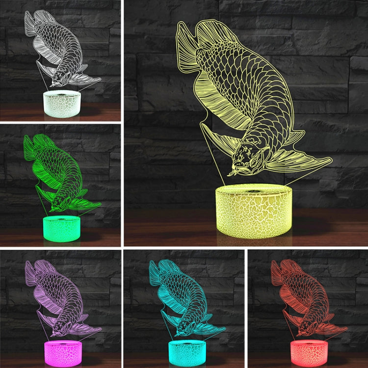 โคมไฟตั้งโต๊ะ LED Vision Light รูปทรงปลา 3D สีสันสดใส รุ่น USB Touch, USB Touch Version