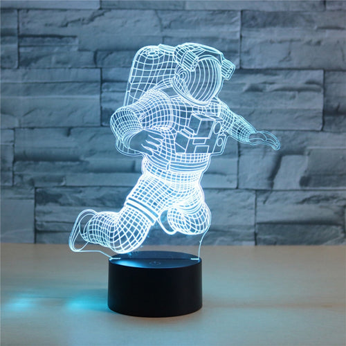 โคมไฟตั้งโต๊ะ LED Vision Light รูปทรงนักบินอวกาศ 3D สีสันสดใส รุ่น USB Touch, USB Touch Version