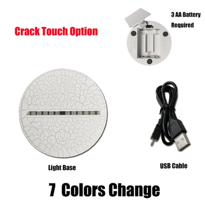 โคมไฟตั้งโต๊ะ LED Vision Light รูปทรงนักบินอวกาศ 3D สีสันสดใส รุ่น Crack Touch, Crack Touch Version
