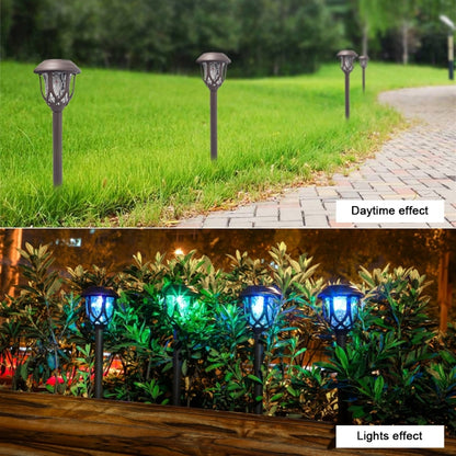 พลังงานแสงอาทิตย์กาแฟโคมไฟสนามหญ้ากลางแจ้ง IP65 กันน้ำ LED ตกแต่งสวน
