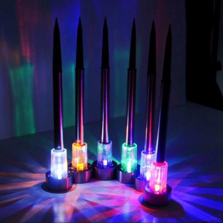 10 ชิ้นพลังงานแสงอาทิตย์โคมไฟสนามหญ้ากลางแจ้งสแตนเลส IP65 กันน้ำ LED ตกแต่งสวนไฟ