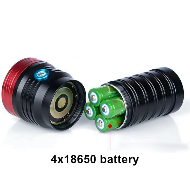 3 เกียร์, DB18 18xT6, ฟลักซ์ส่องสว่าง: ไฟฉาย LED 5400lm พร้อมแบตเตอรี่ 18650 4 ก้อน