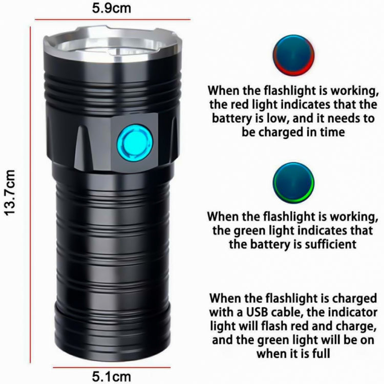 3 Gears, K18MAX 18xT6, ฟลักซ์ส่องสว่าง: ไฟฉาย LED 5400lm ไม่รวมแบตเตอรี่