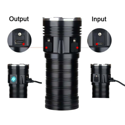 3 Gears, K18MAX 18xT6, ฟลักซ์ส่องสว่าง: ไฟฉาย LED 5400lm ไม่รวมแบตเตอรี่