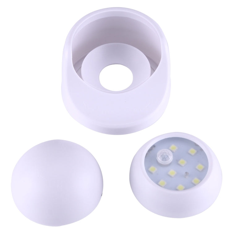 ไฟ LED 9 ดวง 240 LM 6000K เซ็นเซอร์ตรวจจับการเคลื่อนไหวไร้สายหมุนได้ 360 องศาไฟตู้เสื้อผ้า / ไฟกลางคืน / โคมไฟติดผนังสำหรับห้องนอนห้องนั่งเล่นห้องน้ำทางเดิน