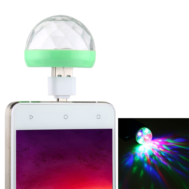 4W RGB USB LED Crystal Magic Ball ไฟเวทีพร้อมอะแดปเตอร์ Micro USB, with Micro USB Adapter