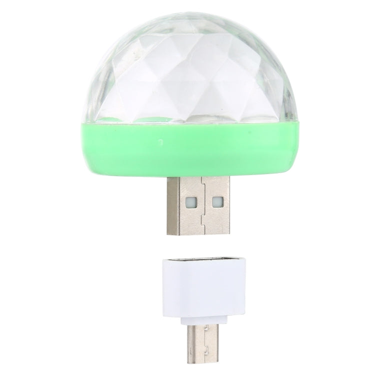 4W RGB USB LED Crystal Magic Ball ไฟเวทีพร้อมอะแดปเตอร์ Micro USB, with Micro USB Adapter