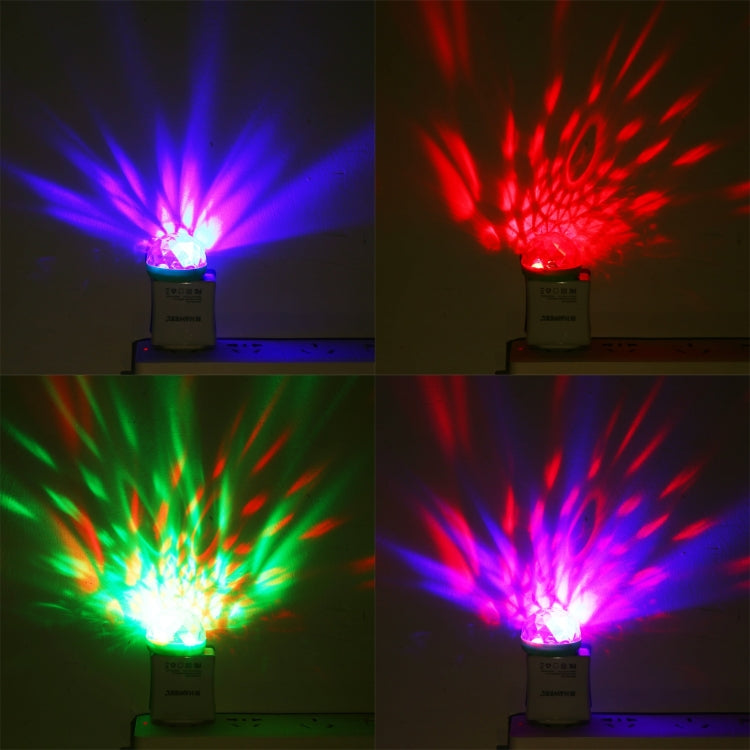 4W RGB USB LED Crystal Magic Ball ไฟเวทีพร้อมอะแดปเตอร์ Micro USB, with Micro USB Adapter