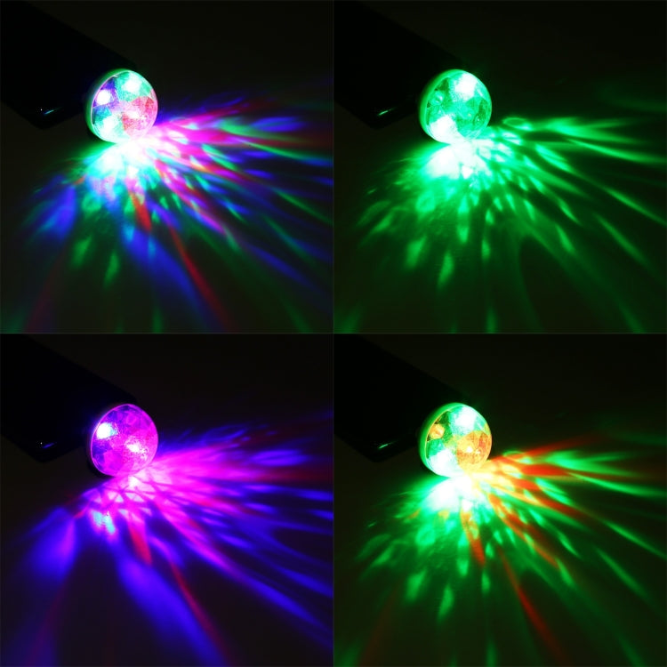 4W RGB USB LED Crystal Magic Ball ไฟเวทีพร้อมอะแดปเตอร์ Micro USB, with Micro USB Adapter